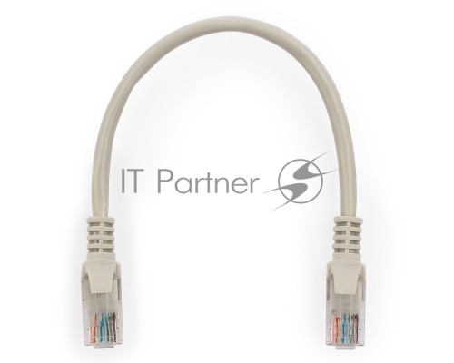 Коммутационный шнур Комм шнур, UTP, кат 5e,  0.25м с RJ45 (серый)