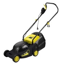 Huter ELM-1000 Газонокосилка электрическая  { 220В, 1 кВт, высота среза 30 / 45 / 60 мм, ширина среза 320 мм, объем травосборника 28 л }