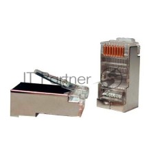 Разъемы Hyperline PLUG-8P8C-U-C5-SH-100 Разъем RJ-45(8P8C) под витую пару, категория 5e (50 µ