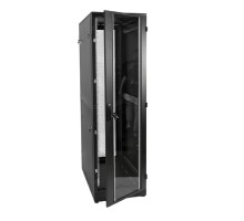 ЦМО Шкаф телекоммуникационный напольный 42U (600x600) дверь стекло, цвет чёрный (ШТК-М-42.6.6-1ААА-9005) (3 коробки)