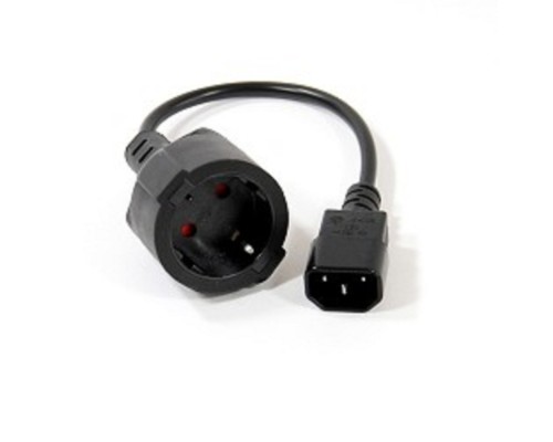 [кабели] VCOM CE002-CU0.75-0.15M Кабель-переходник UPS->розетка VCOM (IE-320 C14 to Socket Type-F) 3Gx0,75mm VDE <CE002> [04895182274068]