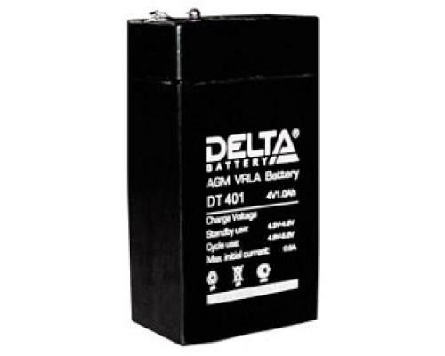 [батареи] Delta DT 401 (1 Ач, 4В) свинцово- кислотный аккумулятор  