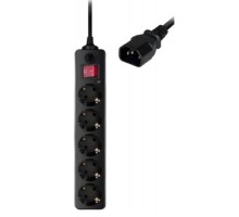 BURO Сетевой фильтр, 5 розеток, 1.8 метра, (500SH-1.8-UPS-B) черный (коробка) {992305}