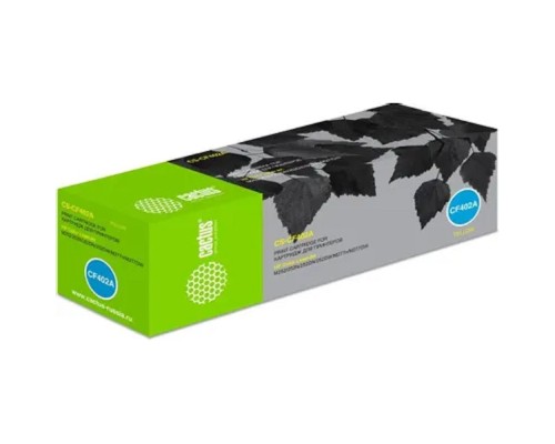 [расходные материалы] CACTUS CF402A Тонер Картридж CS-CF402A желтый для HP CLJ M252/252N/252DN/252DW/M277n/M277DW (1400стр.) 