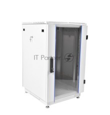 Шкаф телеком. напольный 27U (600x600) дверь стекло (ШТК-M-27.6.6-1AAA) (2 коробки)