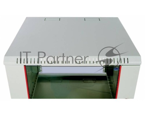Шкаф настенный ЦМО ШРН-Э-12.500.1 12U 600x520мм пер.дв.стал.лист несъемные бок.пан. серый