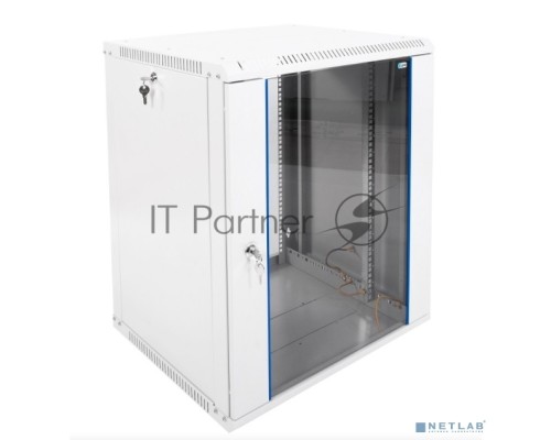 Шкаф телеком. настенный разборный 15U (600х520) дверь стекло (ШРН-Э-15.500) (1 коробка)