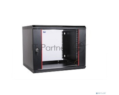Шкаф телеком. настенный разборный 6U (600х350) дверь стекло,цвет черный (ШРН-Э-6.350-9005) (1 коробка)