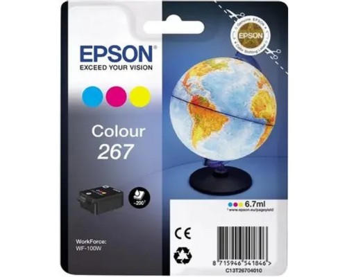 [Расходные материалы] EPSON C13T26704010 Картридж цветной для WF-100