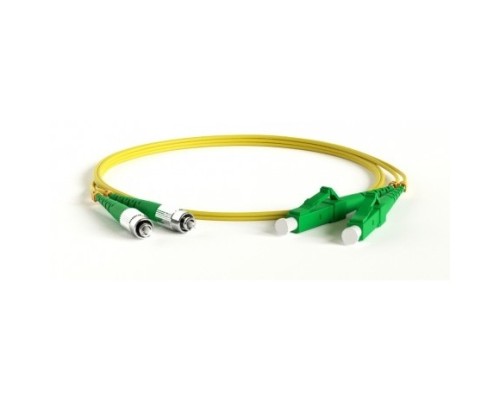[Патч-корд] Hyperline FC-D2-9-FC/­AR-LC/­AR-H-2M-LSZH-YL (FC-9-FC-LC-APC-2M) Патч-корд волоконно-оптический (шнур) SM 9/­125 (OS2), FC/­APC-LC/­APC, duplex, LSZH, 2 м 
