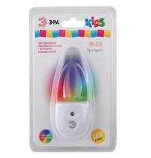 ЭРА Б0019102 Ночник - светильник светодиодный NN-618-LS-W в розетку с датчиком освещенности белый