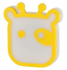 ЭРА Светильник ночник светодиодный NN-626-LS-Y насадка Корова, желтая