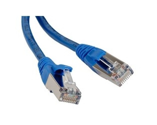 [Патч-корд] Hyperline PC-LPM-STP-RJ45-RJ45-C5e-0.5M-LSZH-BL Патч-корд F/­UTP, экранированный, Cat.5e, LSZH, 0.5 м, синий