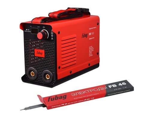 [Сварочное оборудование, Инверторы] FUBAG IR 160 Инвертор сварочный [31401/41326] {раб.напряжение 150-240В; Ном. напряжение, В 220, Сварочн. ток, А 20-160, Вес, кг 3,5}