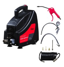 FUBAG HANDY MASTER KIT Компрессор+набор из 5 предметов  [8213690KOA607 (8213690KOA536)/646028] {Произ- водит., л/мин 180 Давле- ние, бар 8 Мощность, кВт 1.1 Напря- жение, В 220 Вес, кг 7}