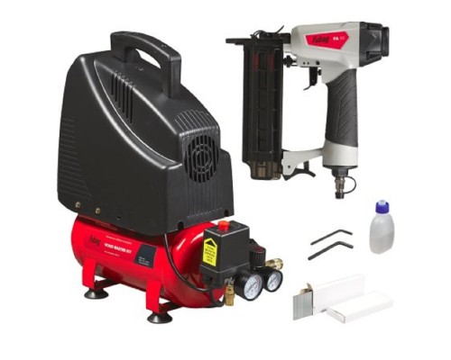 [Компрессоры] FUBAG WOOD MASTER KIT Компрессор + набор из 4 предметов [646035] {Реси- вер, л 6.Произ- водит., л/мин 180 Давле- ние, бар 8 Мощность, кВт1.1 Напря- жение, В 220 Вес, кг 14}