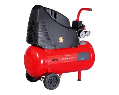 [Компрессоры] FUBAG OL 195/24 CM1,5 Компрессор [646034] {Реси- вер, л 24 Произ- водит., л/мин 180 Давле- ние, бар 8 Мощность, кВт 1.1  Напря- жение, В 220 Вес, кг 18.2}