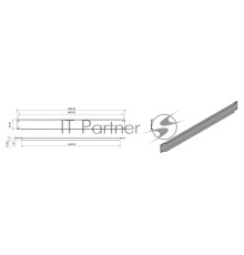 Монтажное оборудование Hyperline BPV-1-RAL9005 Фальш-панель на 1U, цвет черный (RAL 9005)