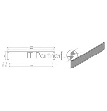 Монтажное оборудование Hyperline BPV-2-RAL9005 Фальш-панель на 2U, цвет черный (RAL 9005)