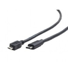 Кабель USB2.0 Cablexpert microUSB/Type-C, 3А, 36Вт, медь, двойн.экран, Pro, 3м, черный, пакет (CCP-USB2-mBMCM-10)
