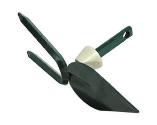 [Ручные инсктрументы для обработки почвы (Буры, Вил] RACO Мотыжка садовая , лезвие лепесток, 2 зубца, с быстрозажимным механизмом, 70мм [4230-53818]