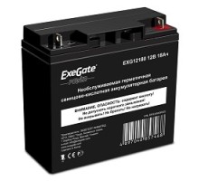 Exegate EP234540RUS Аккумуляторная батарея HR 12-18/EXG12180 (12V 18Ah, клеммы F3 (болт М5 с гайкой))
