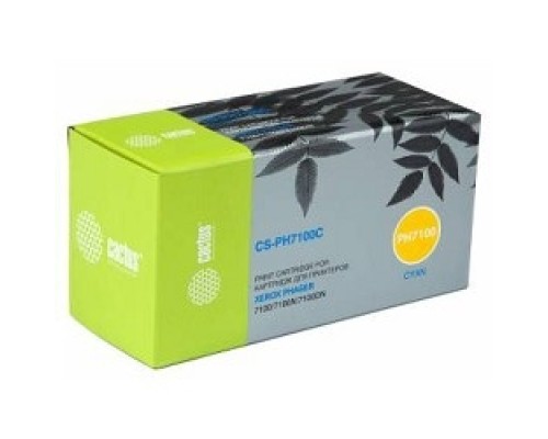 [расходные материалы] CACTUS Тонер-картридж CS-PH7100C 106R02606 голубой для Xerox Phaser 7100/7100N/7100DN (4500стр.)