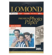 1103302  LOMOND  Полуглянцевая фотобумага 10x15, 260г/м2, 20 л.