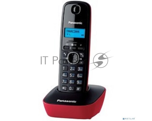 Телефон Panasonic KX-TG1611RUR (красный) {АОН, Caller ID,12 мелодий звонка,подсветка дисплея,поиск трубки}