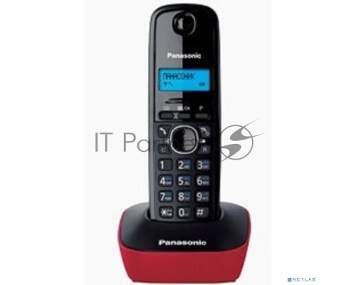 Телефон Panasonic KX-TG1611RUR (красный) {АОН, Caller ID,12 мелодий звонка,подсветка дисплея,поиск трубки}