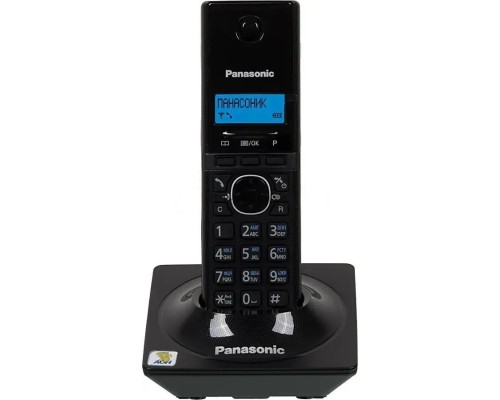 Телефон Panasonic KX-TG1711RUB (черный) {АОН, Caller ID,12 мелодий звонка,подсветка дисплея,поиск трубки}
