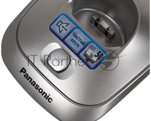Телефон Panasonic KX-TG2511RUN (платиновый) {АОН, Caller ID,спикерфон на трубке,переход в Эко режим одним нажатием}