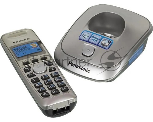 Телефон Panasonic KX-TG2511RUN (платиновый) {АОН, Caller ID,спикерфон на трубке,переход в Эко режим одним нажатием}
