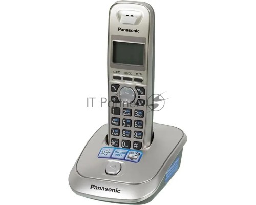 Телефон Panasonic KX-TG2511RUN (платиновый) {АОН, Caller ID,спикерфон на трубке,переход в Эко режим одним нажатием}