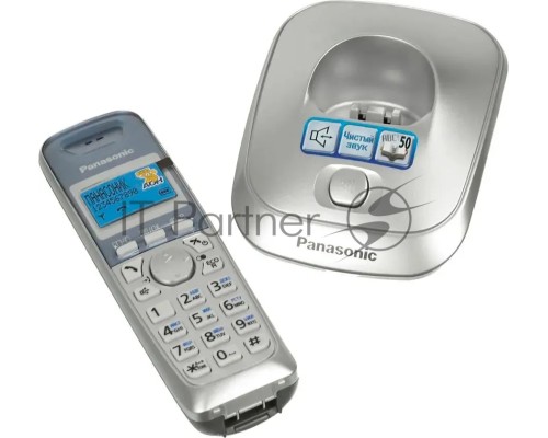 Телефон Panasonic KX-TG2511RUS (серебристый) {АОН, Caller ID,спикерфон на трубке,переход в Эко режим одним нажатием}
