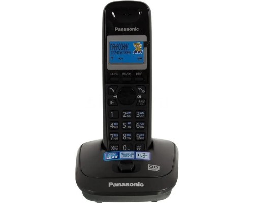 Телефон Panasonic KX-TG2521RUT (титан) {АОН, Caller ID,спикерфон,голосовой АОН,полифония,цифровой автоответчик}