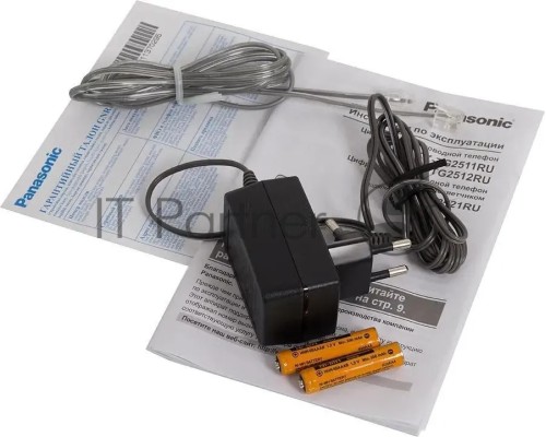Телефон Panasonic KX-TG2521RUT (титан) {АОН, Caller ID,спикерфон,голосовой АОН,полифония,цифровой автоответчик}
