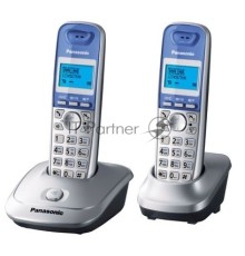 Телефон Panasonic KX-TG2512RUS (серебристый) {Доп трубка в комплекте,АОН, Caller ID,спикерфон на трубке,полифония}