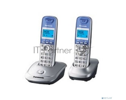 Телефон Panasonic KX-TG2512RUS (серебристый) {Доп трубка в комплекте,АОН, Caller ID,спикерфон на трубке,полифония}