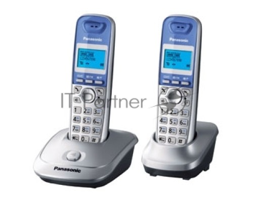 Телефон Panasonic KX-TG2512RUS (серебристый) {Доп трубка в комплекте,АОН, Caller ID,спикерфон на трубке,полифония}