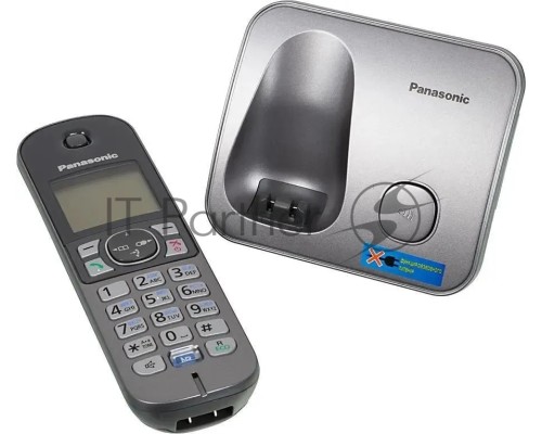 Телефон Panasonic KX-TG6811RUM (серебристый) {Беспроводной DECT,40 мелодий,телефонный справочник 120 зап.}