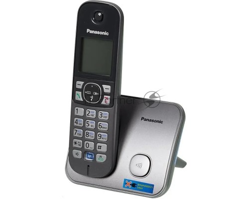 Телефон Panasonic KX-TG6811RUM (серебристый) {Беспроводной DECT,40 мелодий,телефонный справочник 120 зап.}
