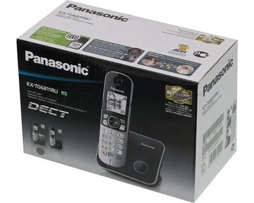 Телефон Panasonic KX-TG6811RUM (серебристый) {Беспроводной DECT,40 мелодий,телефонный справочник 120 зап.}