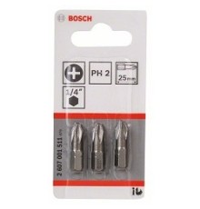 Bosch 2607001511 3 БИТ 25ММ PH2 XH