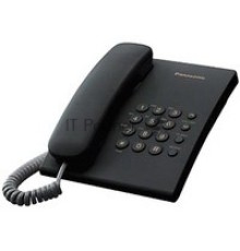 Телефон Panasonic KX-TS2350RUB (черный) {повтор номера, регул-ка громкости, кр.на стену}