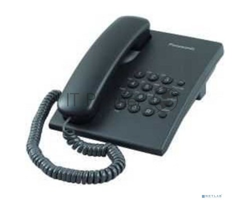 Телефон Panasonic KX-TS2350RUB (черный) {повтор номера, регул-ка громкости, кр.на стену}