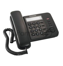 Телефон Panasonic KX-TS2352RUB (черный) {индикатор вызова,порт для доп. телеф. оборуд.,4 уровня громкости звонка}