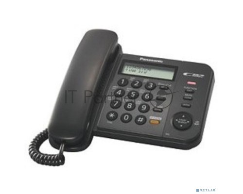 Телефон Panasonic KX-TS2358RUB (черный) {АОН,Caller ID,ЖКД,блокировка набора,выключение микрофона,кнопка 
