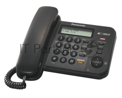Телефон Panasonic KX-TS2358RUB (черный) {АОН,Caller ID,ЖКД,блокировка набора,выключение микрофона,кнопка 