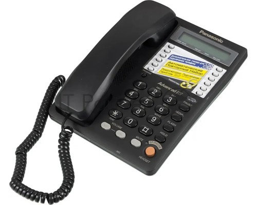 Телефон Panasonic KX-TS2365RUB (черный) {16-зн ЖКД, однокноп.набор 20 ном., автодозвон, спикерфон }